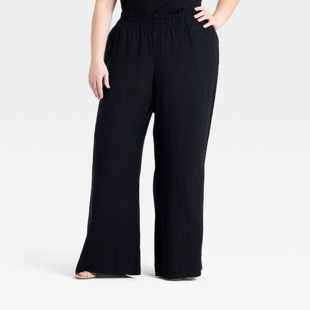 a new day Black Wide-Leg Pull-On Pants